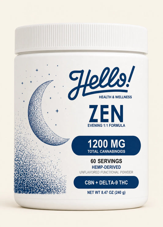 Hello! ZEN — 1200MG 1:1 Functional Hemp Powder