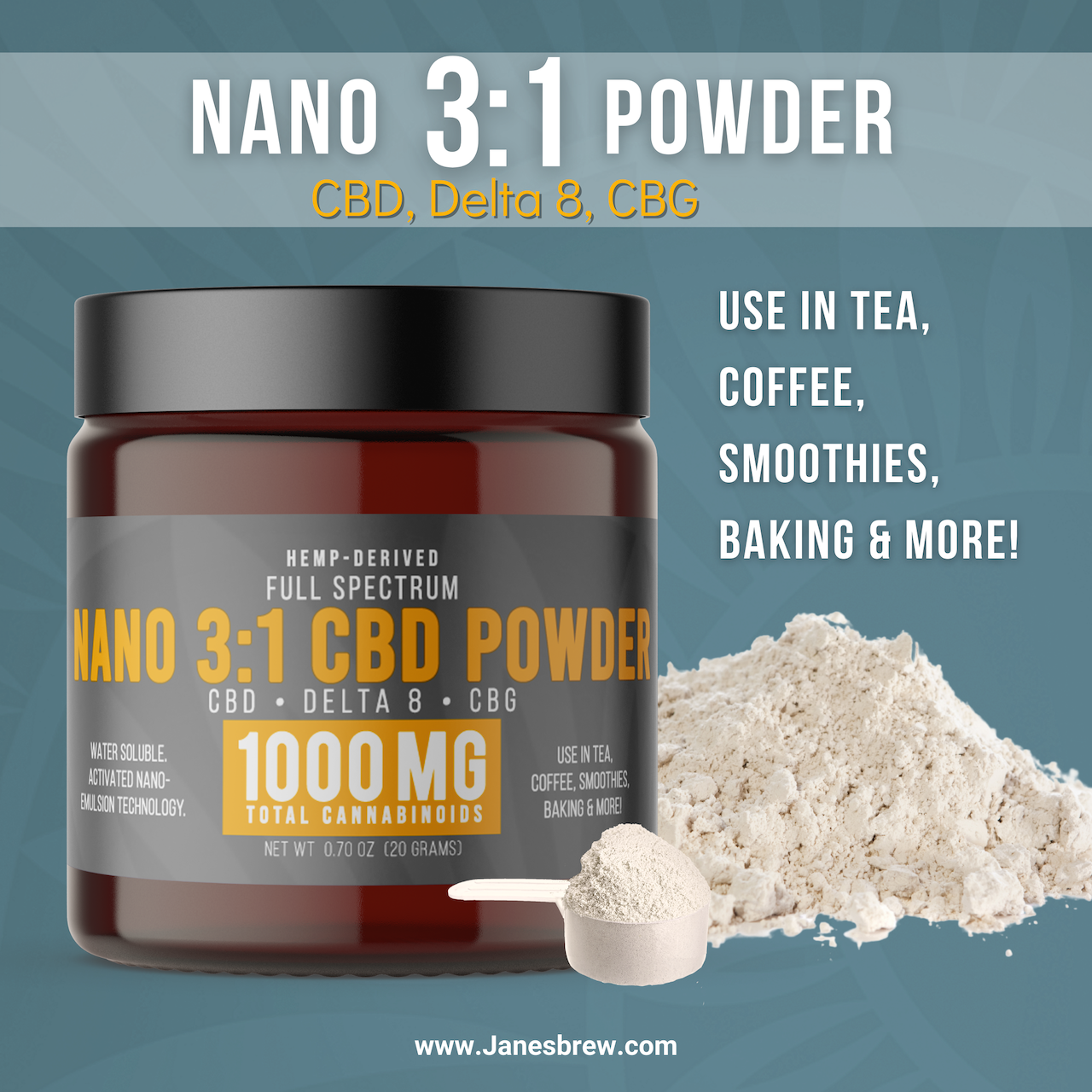 Water soluble 3:1 CBD Powder